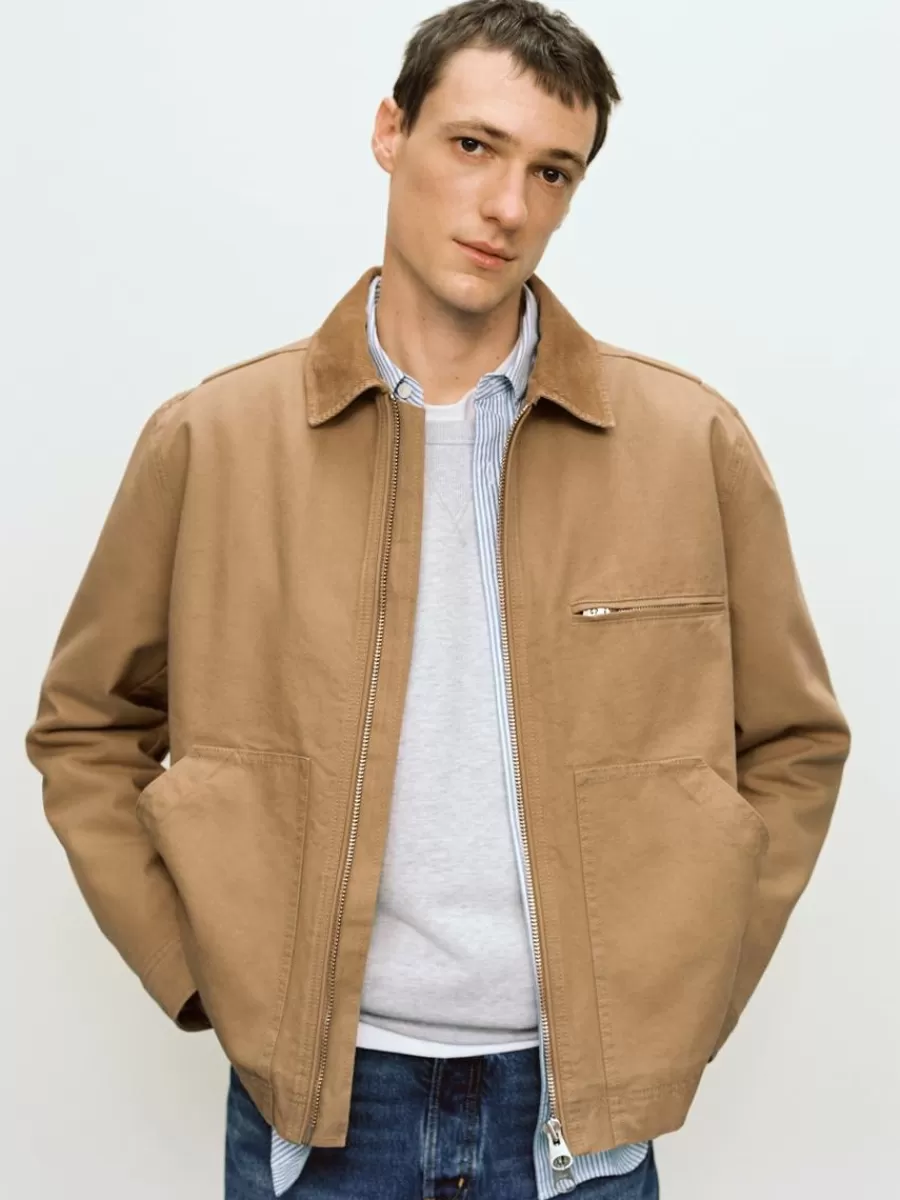 Manteaux Et Vestes-ARKET Veste en toile de coton Beige