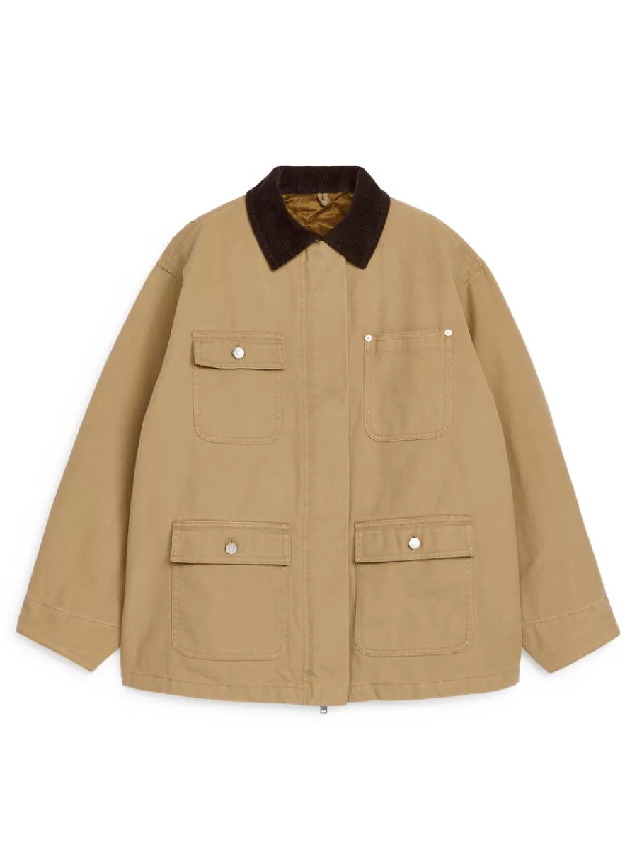 Manteaux Et Vestes-ARKET Veste en toile doublée Beige