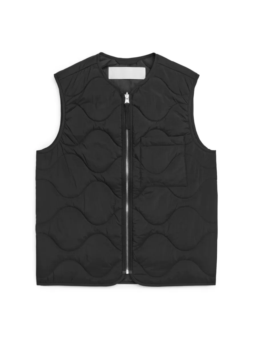 Manteaux Et Vestes-ARKET Veste matelassée sans manches 2-en-1 Noir