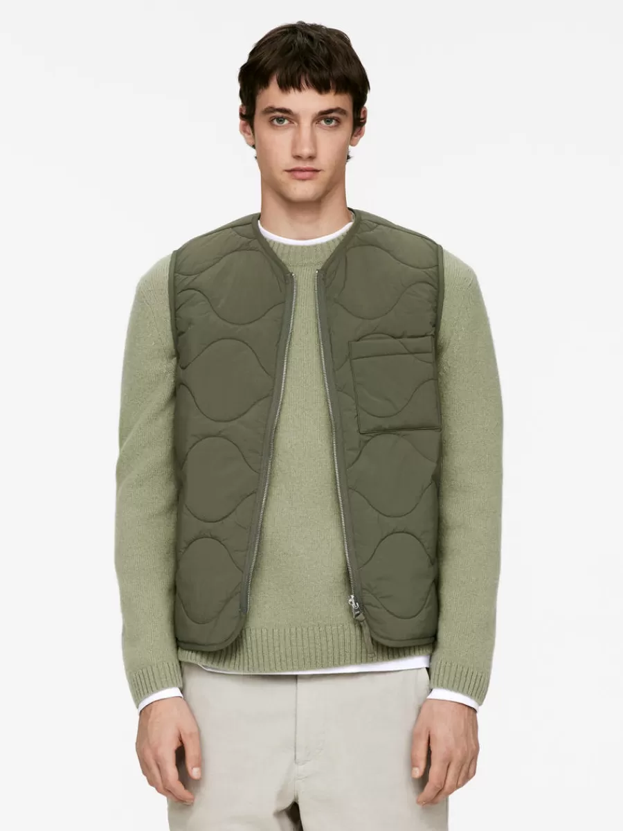 Manteaux Et Vestes-ARKET Veste matelassée sans manches 2-en-1 Vert