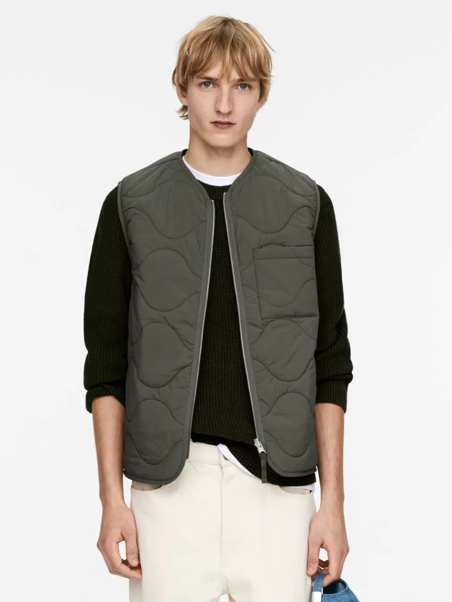 Manteaux Et Vestes-ARKET Veste matelassée sans manches 2-en-1 Vert