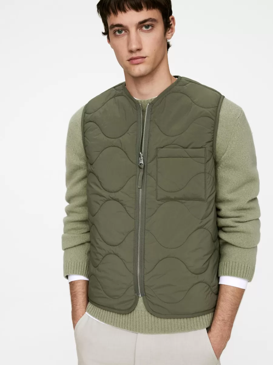Manteaux Et Vestes-ARKET Veste matelassée sans manches 2-en-1 Vert