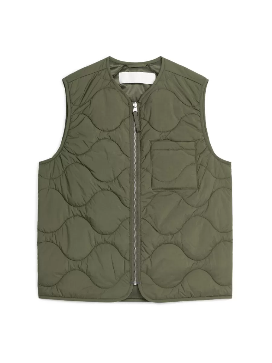 Manteaux Et Vestes-ARKET Veste matelassée sans manches 2-en-1 Vert