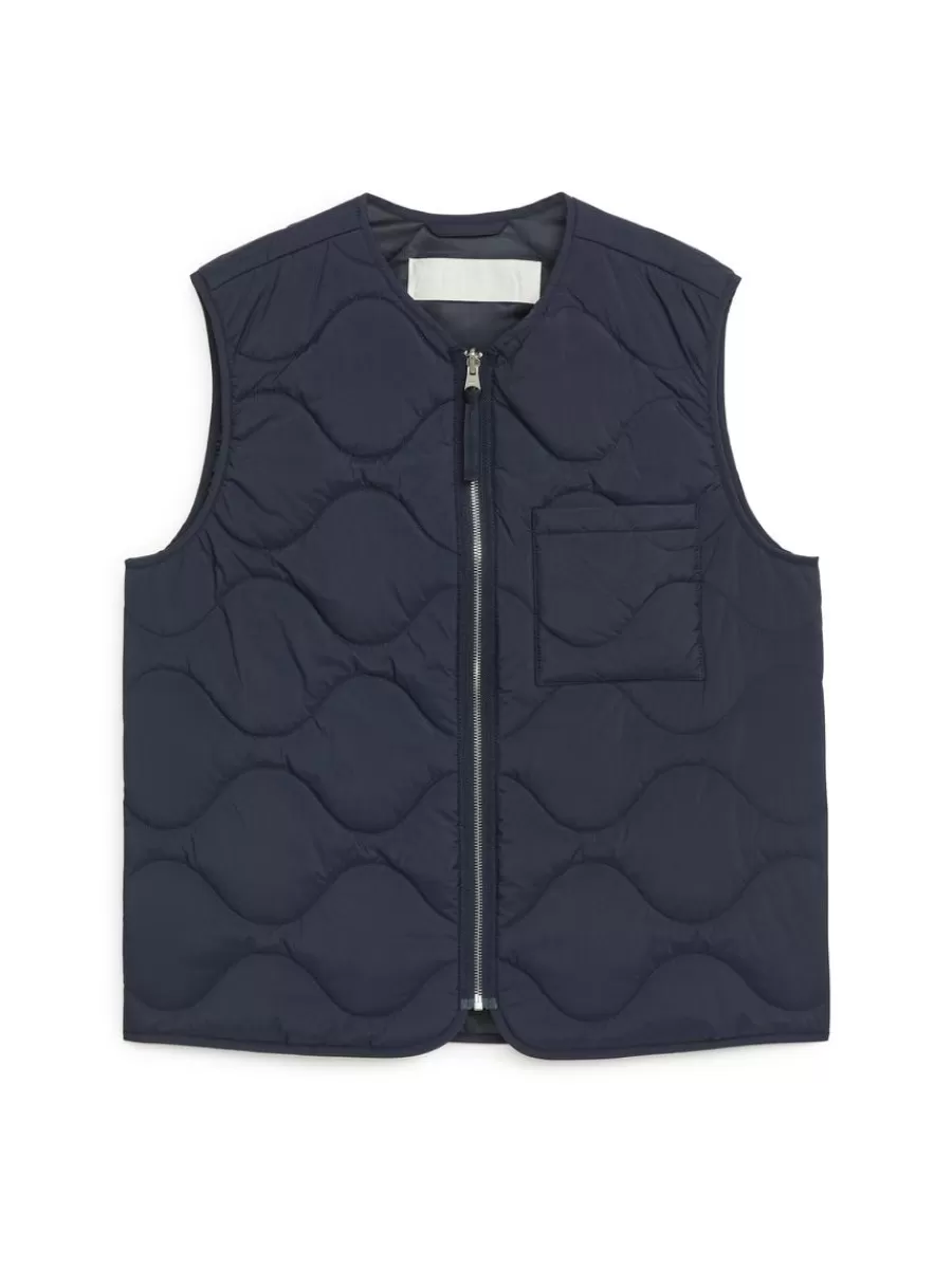 Manteaux Et Vestes-ARKET Veste matelassée sans manches 2-en-1 Bleu foncé