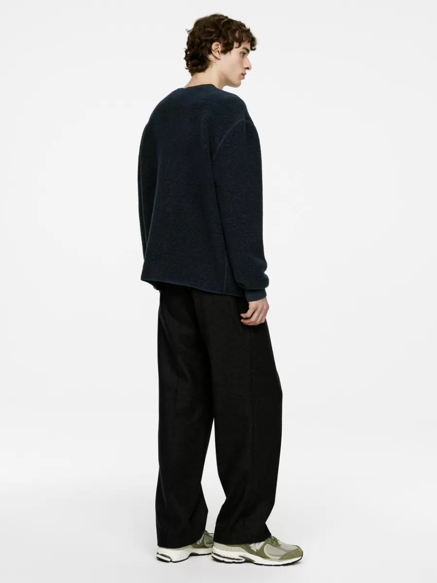 Vêtements De Sport | Manteaux Et Vestes-ARKET Veste molletonnée en laine Bleu foncé