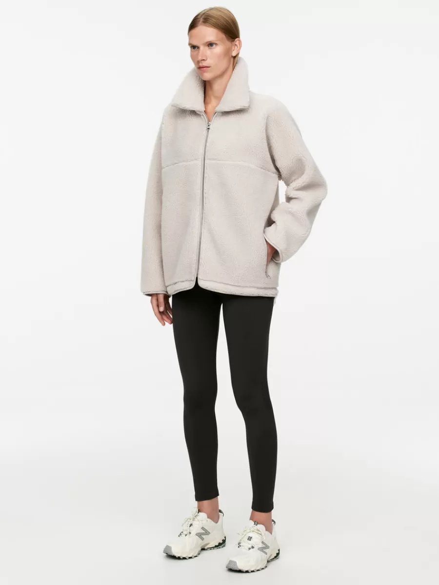 Vêtements De Sport | Manteaux Et Vestes-ARKET Veste peluche à col haut Blanc cassé