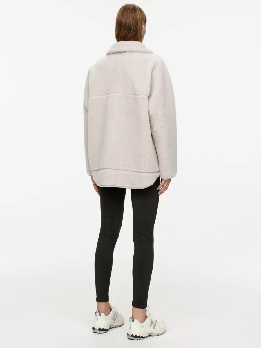 Vêtements De Sport | Manteaux Et Vestes-ARKET Veste peluche à col haut Blanc cassé